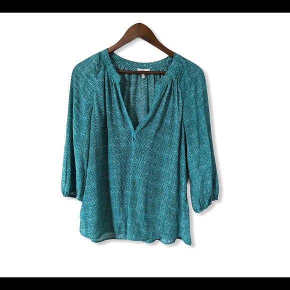 SOLD Joie 3/4 sleeve silk peasant style blouse - Picture 2 of 5